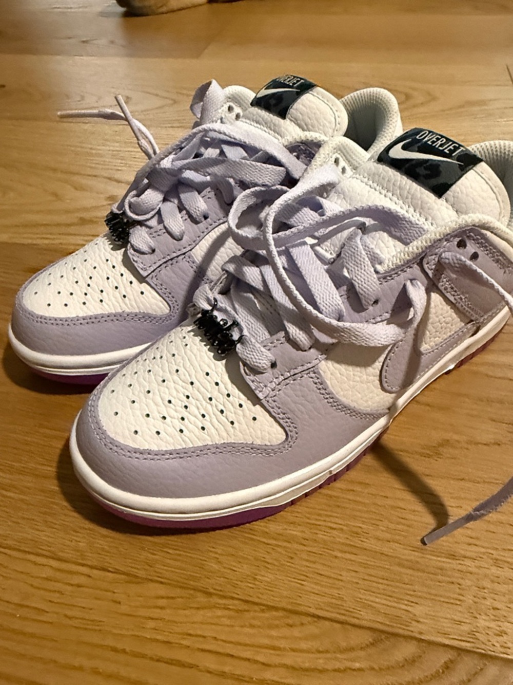 Nike Custom Colors Lilac and White Low-Top Sneakers